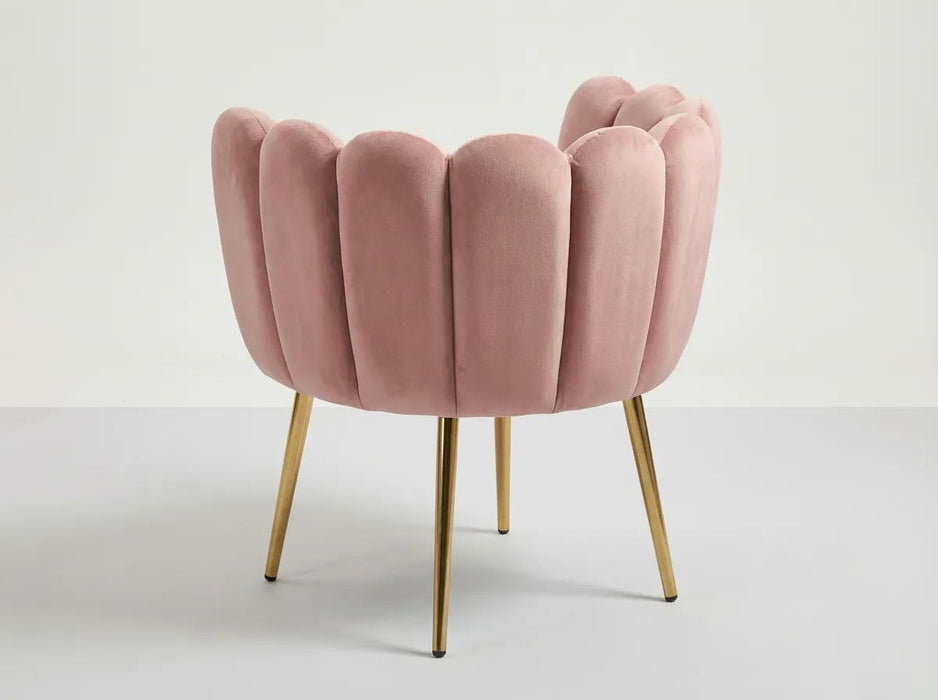 Fotoliu Catifea Daisy Rosa – Design Modern & Confortabil