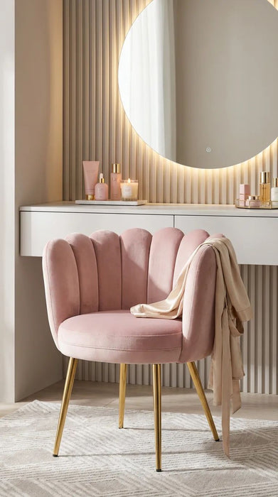 Fotoliu Catifea Daisy Rosa – Design Modern & Confortabil