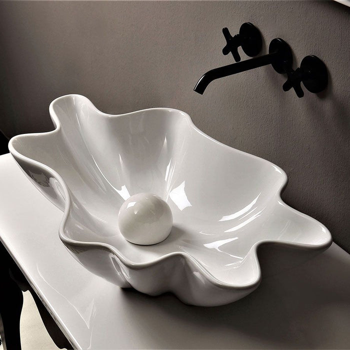 Lavoar de Blat Shell 79x42 cm - Design Italian Premium VITRUVIT