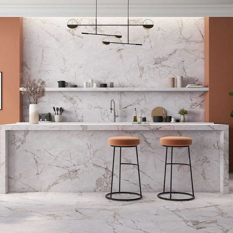 Gresie și faianță porțelanată Borgia Bianco 60 × 120 / 60 × 60 cm – Geotiles