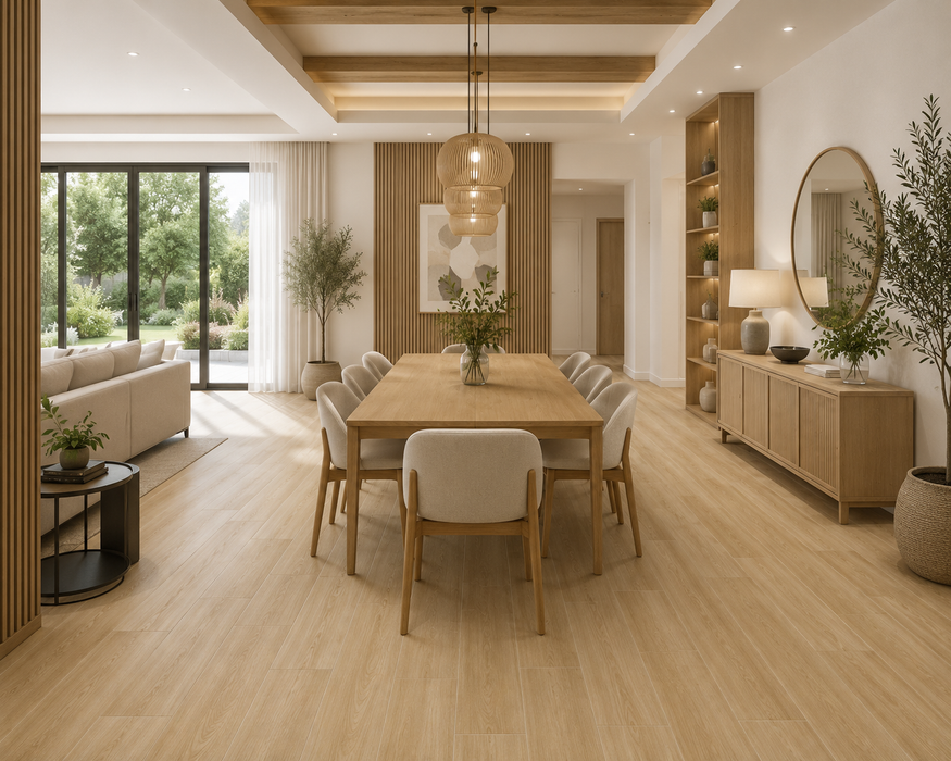 Gresie Porțelanată Rectificată Troncais Miele 20×120 cm – Aspect Lemn | Sichenia Italy