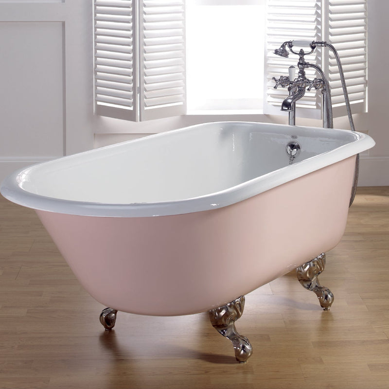 Cadă Baie Fontă Clasică Anis 154x76cm - Design Vintage Fabricată în Italia