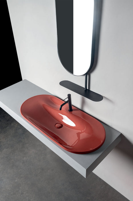 Lavoar pe Blat Axa Delano | Ceramică Italiană 100x46 cm – Terra Lucido
