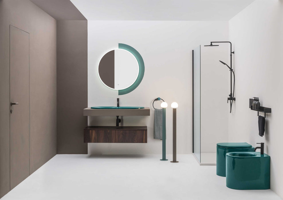 Lavoar pe Blat Axa Delano | Ceramică Italiană 100x46 cm – Petroliu Lucido