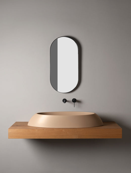 Lavoar pe Blat Axa Vis | Ceramică Italiană 100x39 cm – Sahara Mat