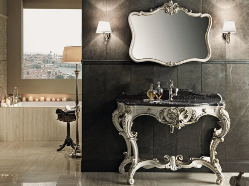 Set mobilier baie clasic Gondola, blat marmură Marquinia – Gaia Mobili