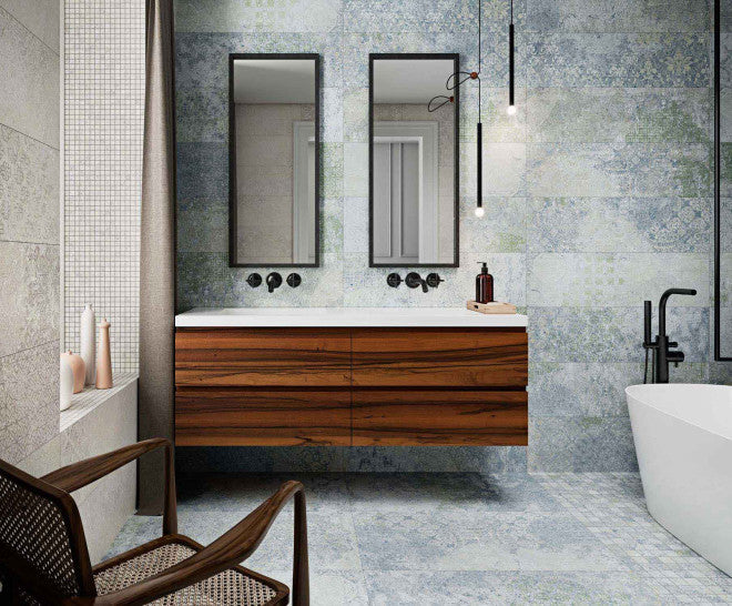 Gresie și faianță porțelanată Bohemian Blue 50 × 100 cm, natural – Aparici