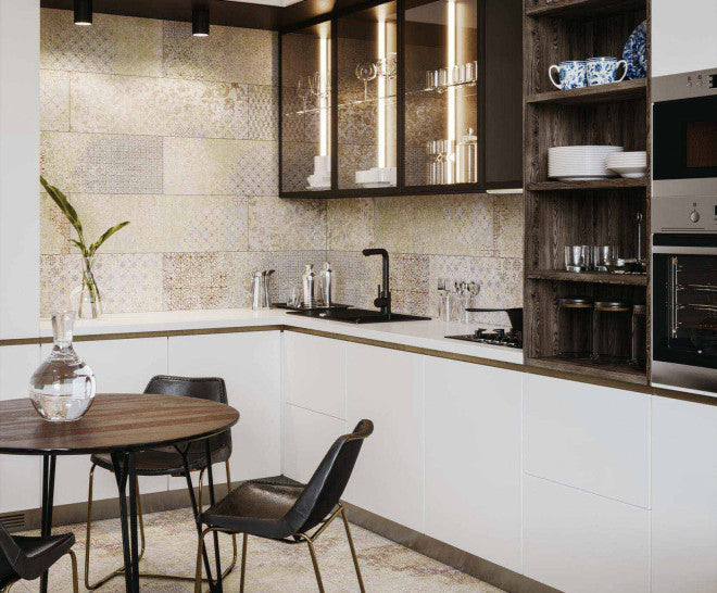 Gresie și faianță porțelanată Bohemian Blend 50 × 100 cm, natural – Aparici