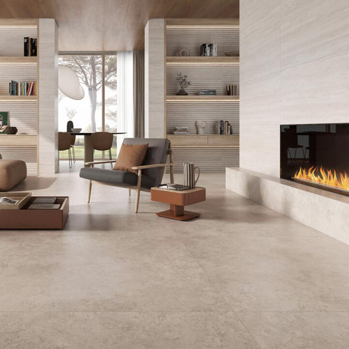 Gresie Porțelanată Stratos Vein Bone – Aspect Travertin 60x120 cm | Geotiles