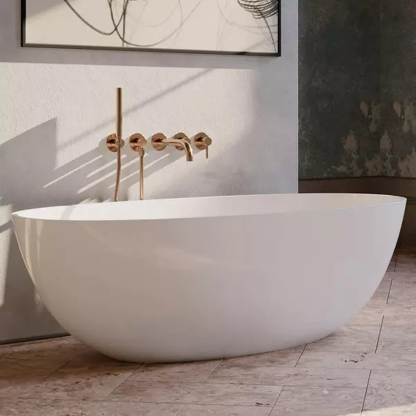 Cadă Freestanding Shell 160x75 cm – Acril Alb Premium
