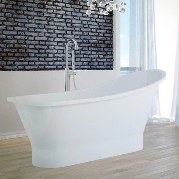 Cadă Freestanding Gloria – Compozit Alb Premium 160x68 cm/150x66cm