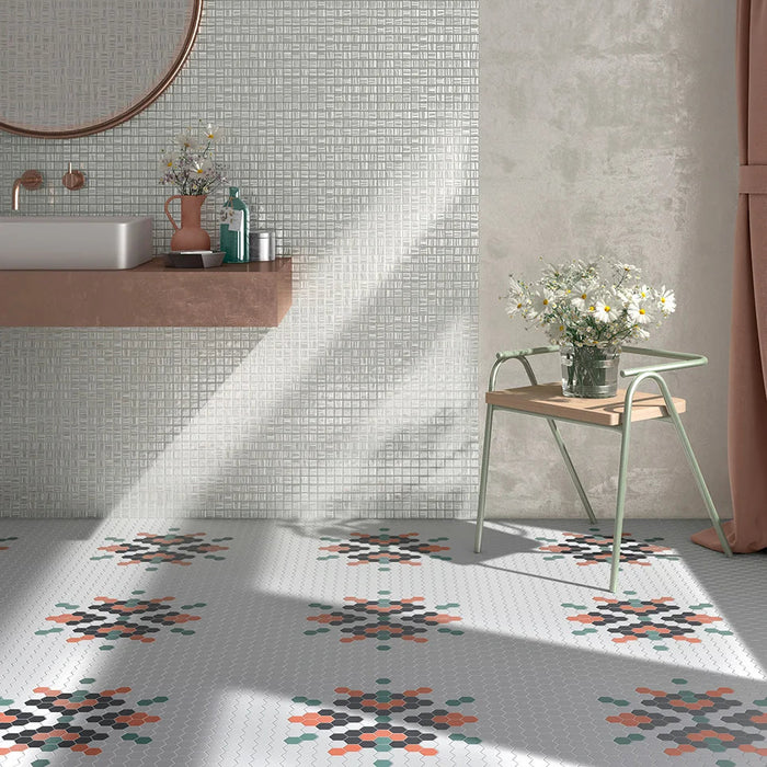 MOZAIC PE PLASA CANDY HEX 35X35CM VIDREPUR MADE IN SPAIN