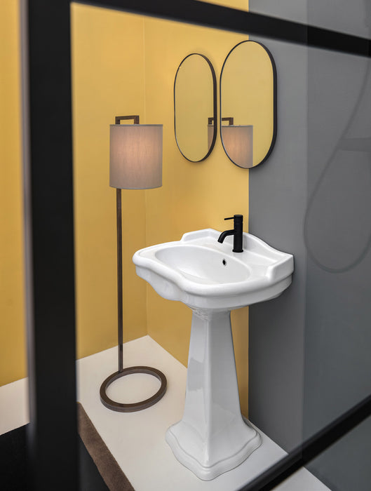 Lavoar cu Piedestal Contea 72×56cm – Alb Lucios | AXA