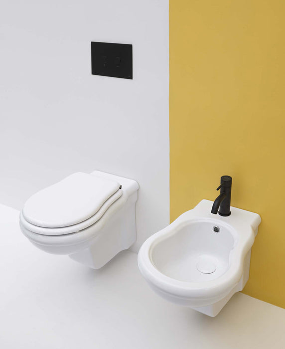 Bideu Suspendat Contea Alb – 55×36 cm | 1 sau 3 Găuri