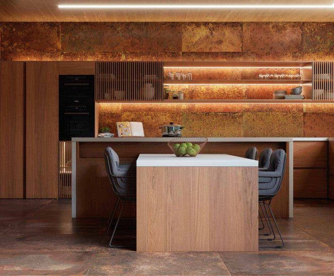 Gresie și faianță porțelanată Aparici Corten Sapphire Natural 50 × 100 cm