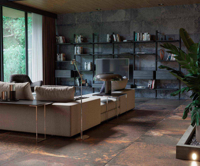 Gresie și faianță porțelanată Corten Iron 50 × 100 cm, natural – Aparici