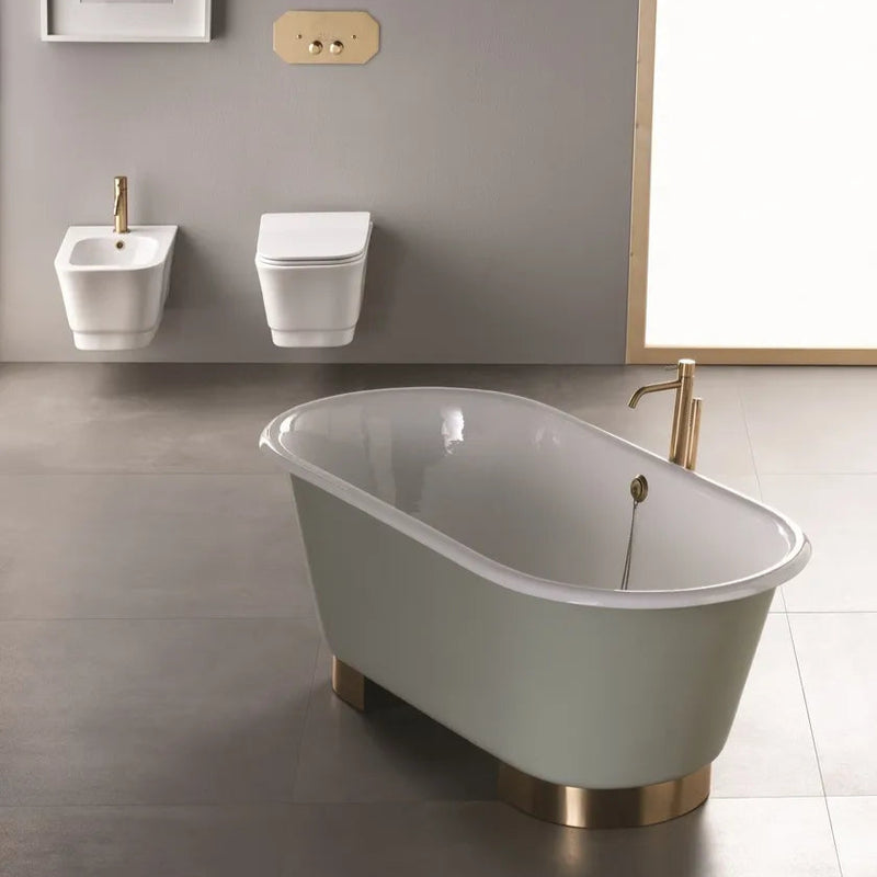 Cadă de baie freestanding Collins Gaia Mobili, din fontă emailată, design clasic italian