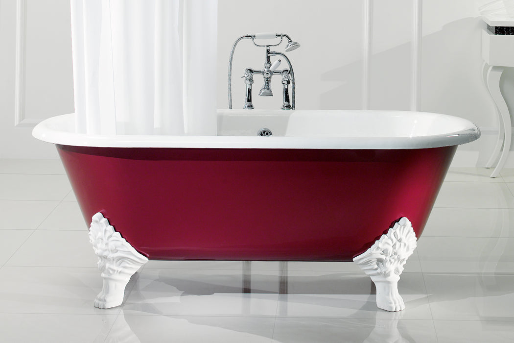 Cada baie fonta clasica Jasmine colorat  178x80 cm  made in Italy