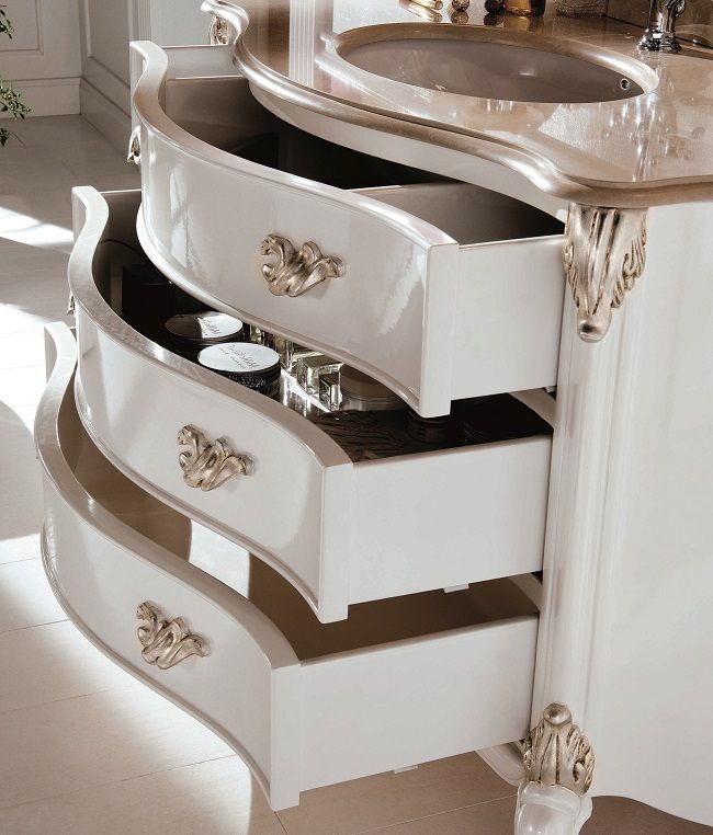 Mobilier baie clasic Julien 153 × 61 cm, blat din marmură – Gaia Mobili