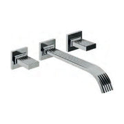 Baterie lavoar Kea de perete, 3 găuri, pipă 240 mm Treemme – mânere din alamă