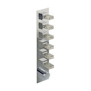 Baterie duș termostatică încastrată Kea cu 6 ieșiri Treemme – mânere din cristal