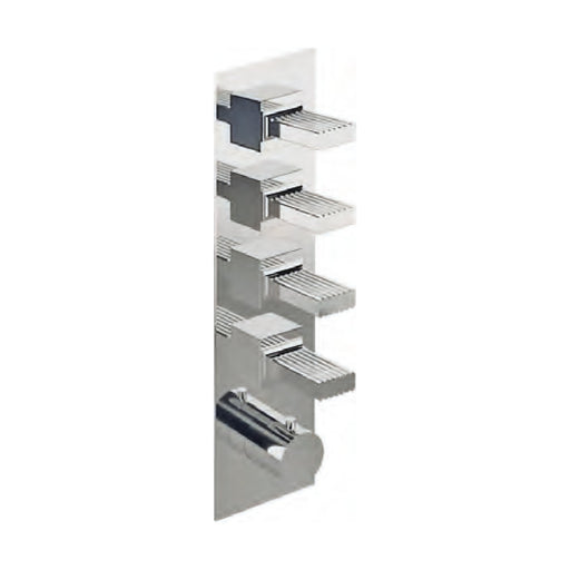 Baterie duș termostatică încastrată Kea cu 4 ieșiri Treemme – mânere din alamă