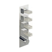 Baterie duș termostatică încastrată Kea cu 4 ieșiri Treemme – mânere din cristal