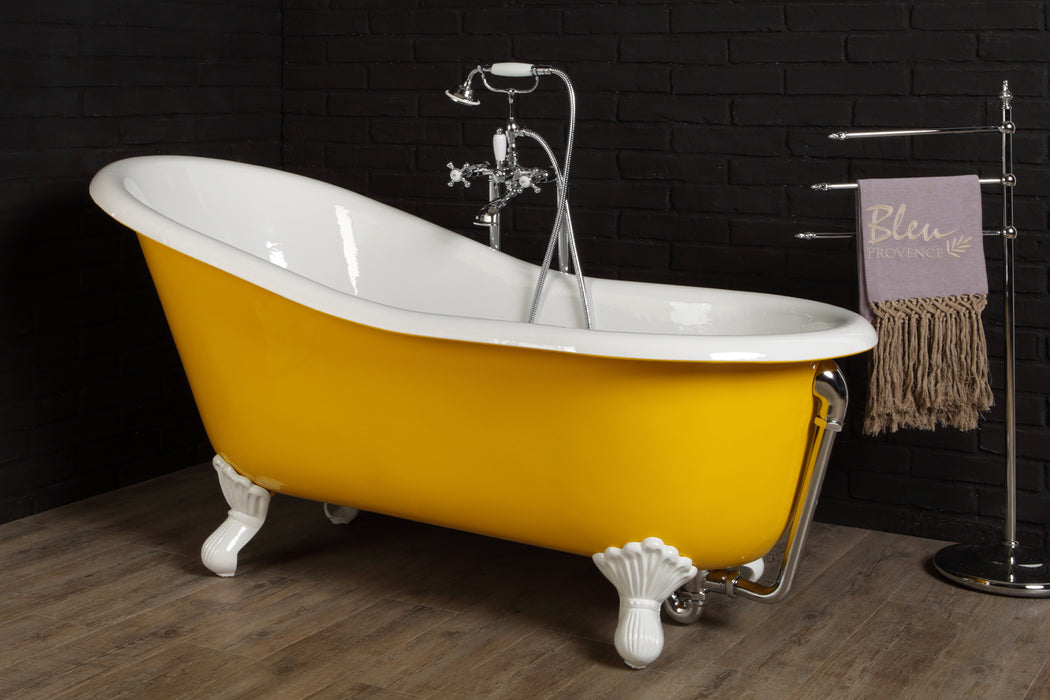 Cada baie fonta clasica Lavande colorat  154x76 cm  made in Italy
