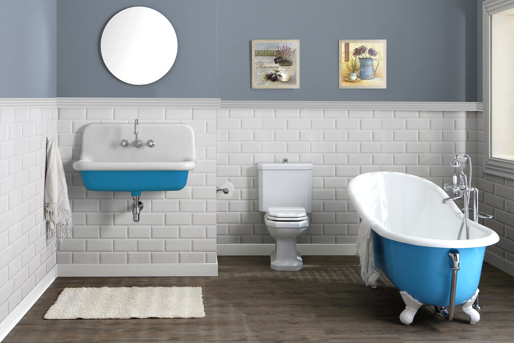 Cada baie fonta clasica Lavande colorat  154x76 cm  made in Italy