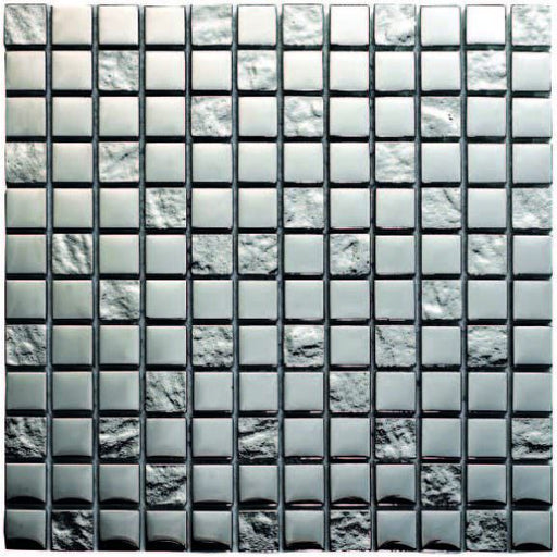Mostră de mozaic decorativ Elegance Luxury 30x30 cm nuante argintii si texturi lucioase