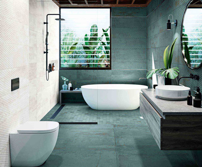 Gresie și faianță porțelanată Metallic Green 50 × 100 cm, natural – Aparici
