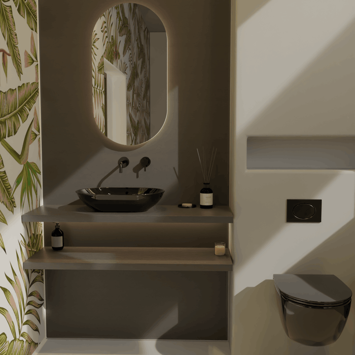 Lavoar de Blat Mild 58x40cm - Design Italian Premium Vitruvit - Finisaje Mat și Lucios