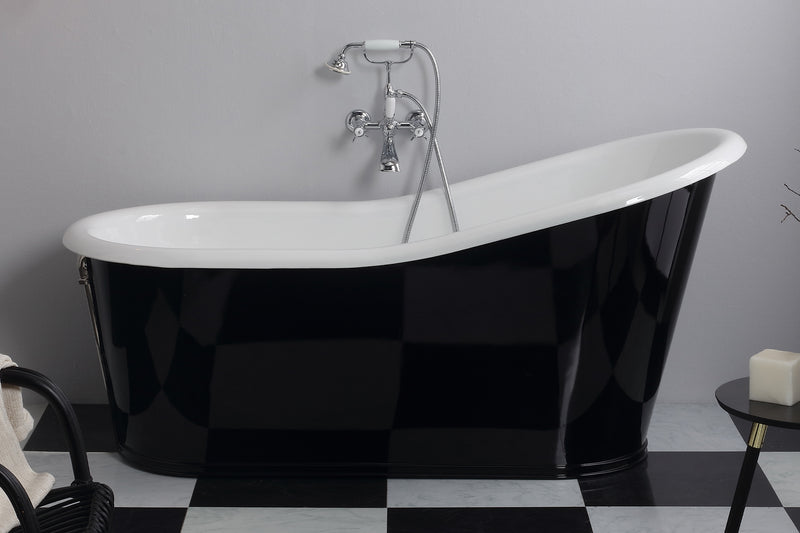 Cadă de Baie din Fontă Old Lavande Colorată 137x76 cm - Design Clasic Italian
