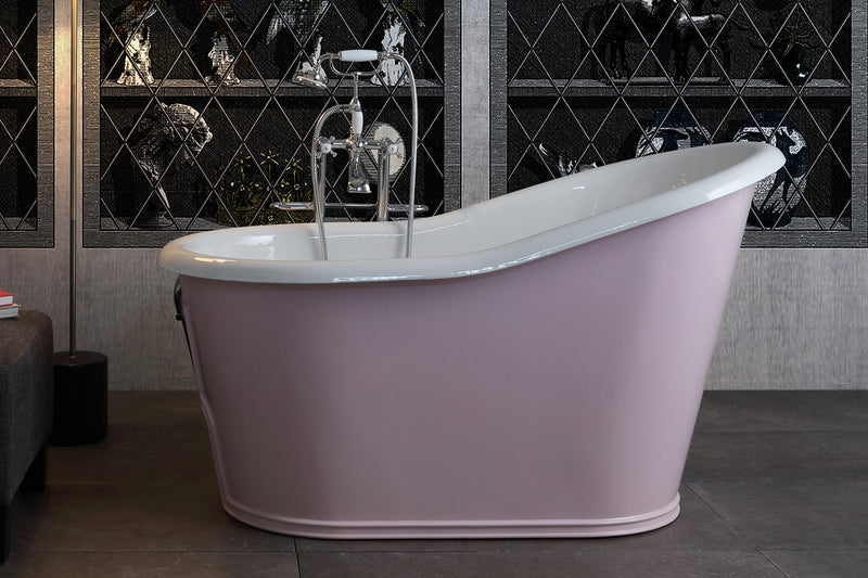 Cadă de Baie din Fontă Emailată Old Lavande 137x76 cm - Design Clasic Italian Colorat