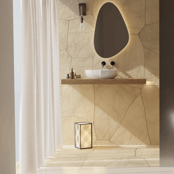 Lavoar de Blat Oyster Premium Made in Italy - Design Sculptural 69x46 cm