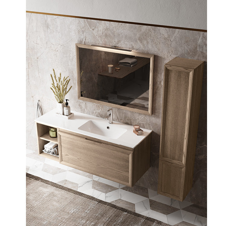 Mobilier baie suspendat Paola PA07 finisaj Tabacco, Eban