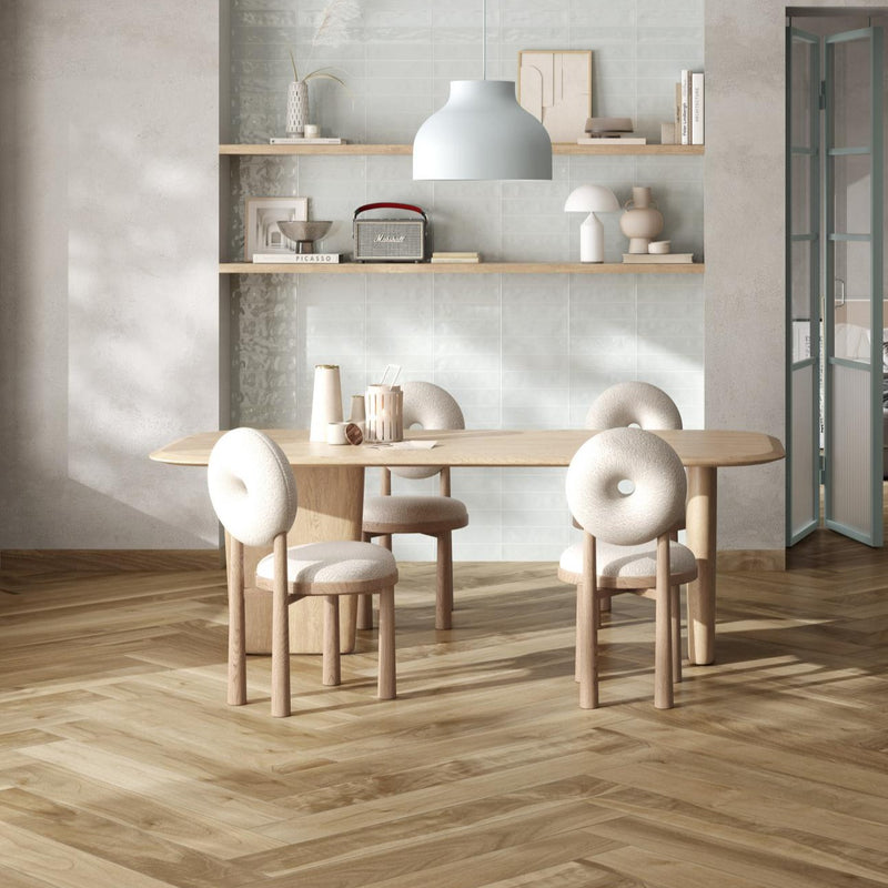 Gresie porțelanată Walnut Nuc 20 × 120 cm, mat, aspect lemn – Pamesa