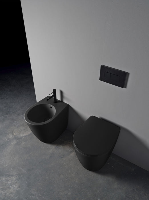 Vas WC Stativ AXA Piccola Eva – Nero Matt cu Capac Soft Close
