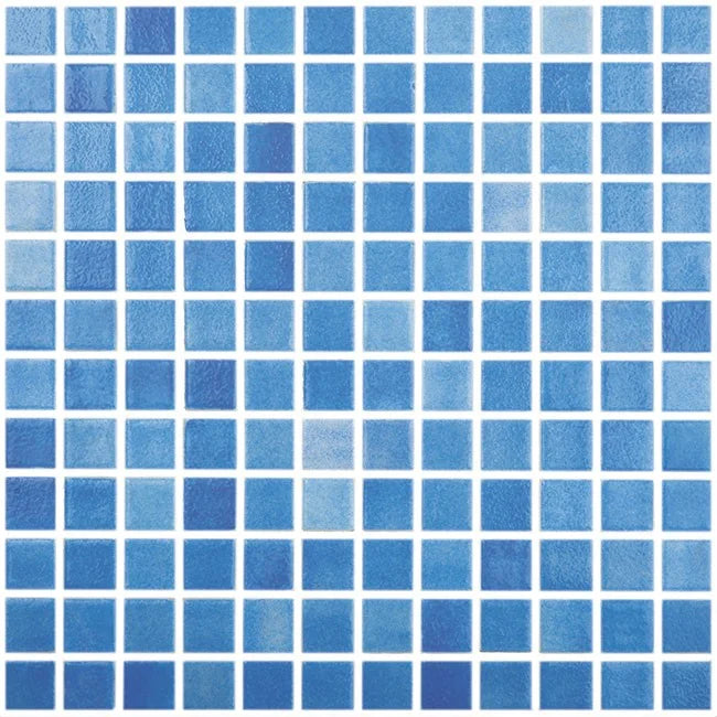 MOZAIC PE PLASA COLOR NIEBLAS 25X25CM VIDREPUR MADE IN SPAIN