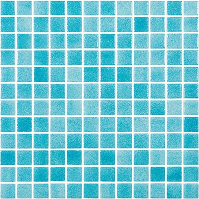 MOZAIC PE PLASA COLOR NIEBLAS 25X25CM VIDREPUR MADE IN SPAIN