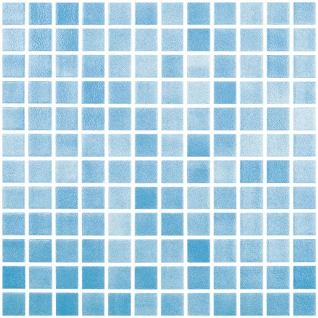 MOZAIC PE PLASA COLOR NIEBLAS 25X25CM VIDREPUR MADE IN SPAIN