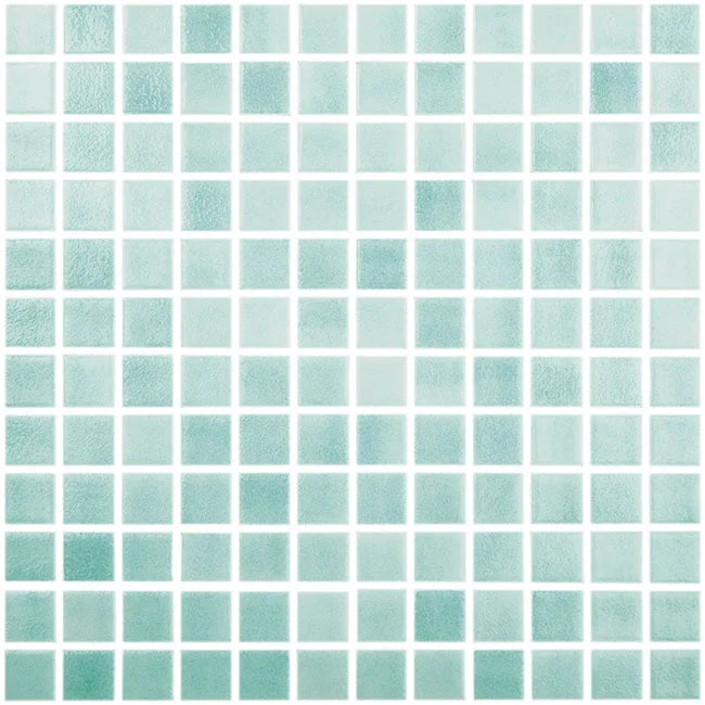 MOZAIC PE PLASA COLOR NIEBLAS 25X25CM VIDREPUR MADE IN SPAIN