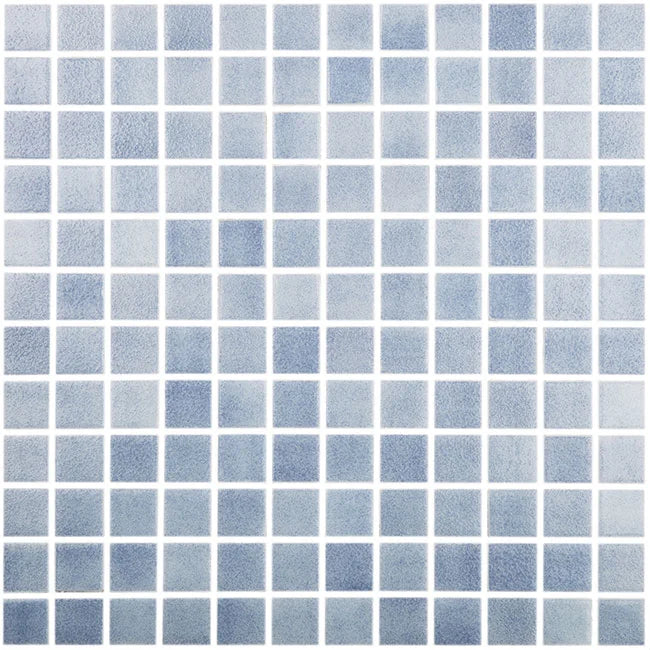 MOZAIC PE PLASA COLOR NIEBLAS 25X25CM VIDREPUR MADE IN SPAIN