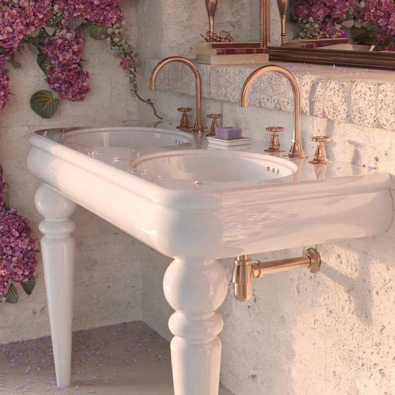 Lavoar Romantica Clasic România 120x56cm + Piedini - Design Tradițional Casa Ta Italia