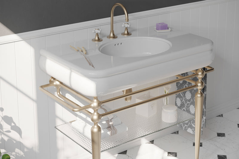 Lavoar Romantica Clasic România 100x56cm + Piedestal - Design Tradițional Casa Ta Italia
