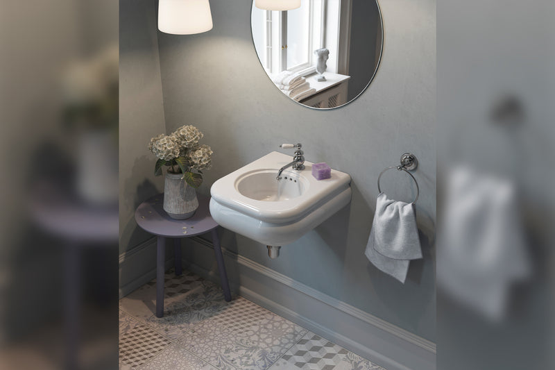 Lavoar Suspendat Clasic Romantica - Ceramică Albă Premium 42x46 cm Italia