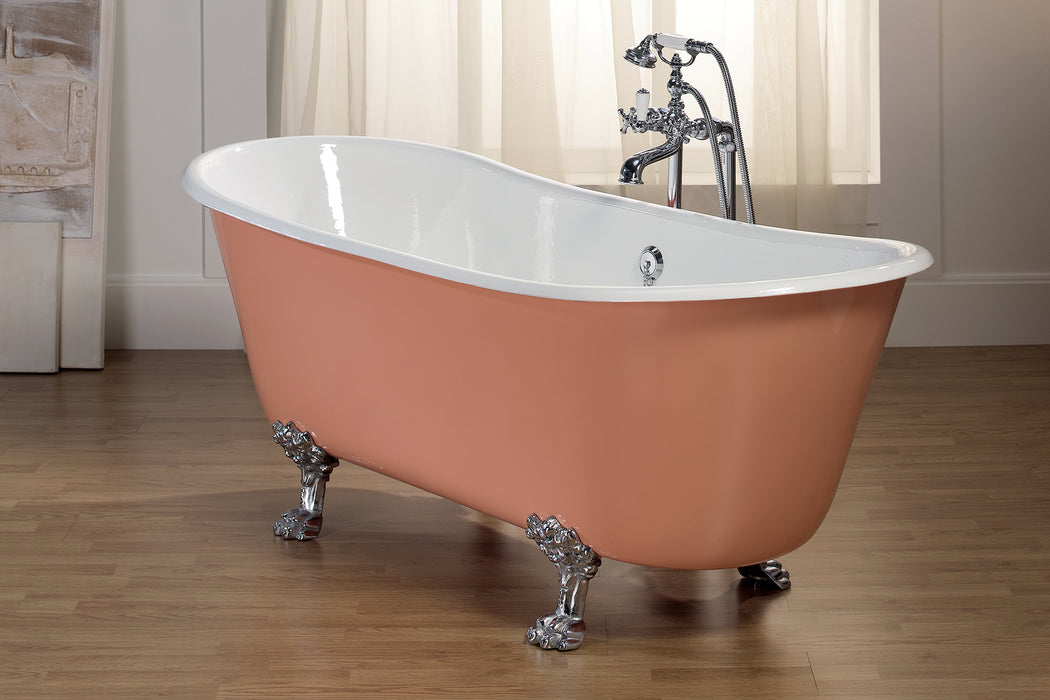 Cada baie fonta clasica Romarin colorat  178x80 cm  made in Italy