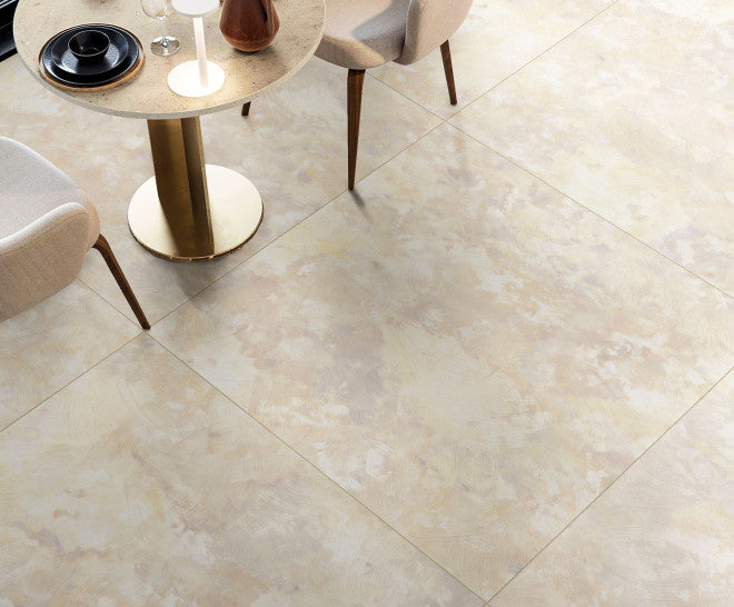 Gresie și faianță porțelanată Spatolato Cream 50 × 100 cm, natural – Aparici