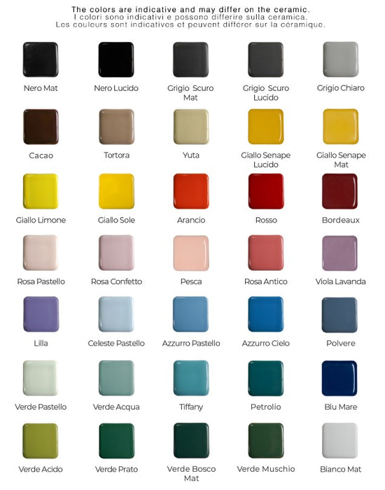 True Lavoar suspendat alb/ verde Italia 42x42x46,5cm