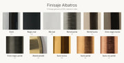 Paleta de finisaje Treemme: crom, negru mat, nichel, crom negru, auriu și auriu roz
